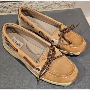Eastland Sunrise Boat Shoe, Leather,  Slip On, Cushioned Loafer, Womens Sz 8.5